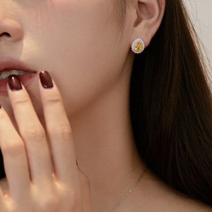 [Amore Jewels]Delicate Gorgeous Pear Cut Daily Earrings