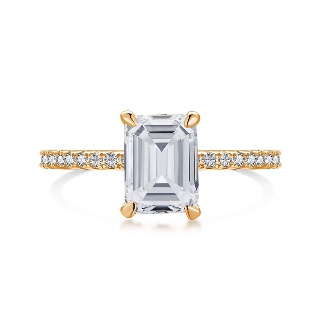 [Amore Jewels]2.0 Carat Scintillating Ornate Radiant Cut Party Ring