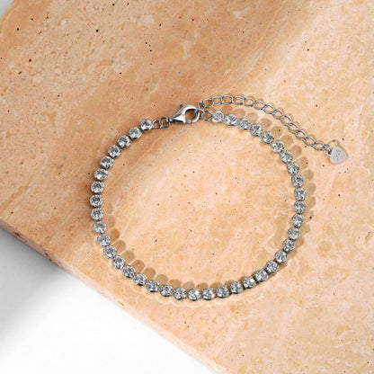 [Amore Jewels]Dazzling Sparkling Round Cut Daily Bracelet