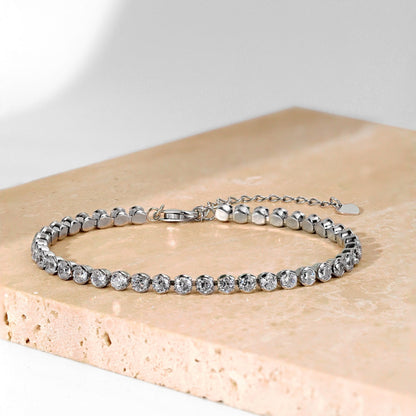 [Amore Jewels]Dazzling Sparkling Round Cut Daily Bracelet