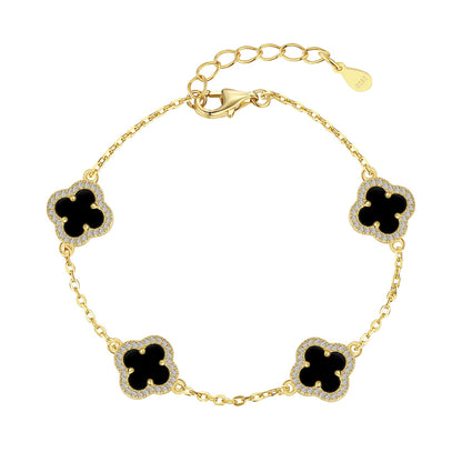[Amore Jewels]Four-Leaf Clover Exquisite Bracelet