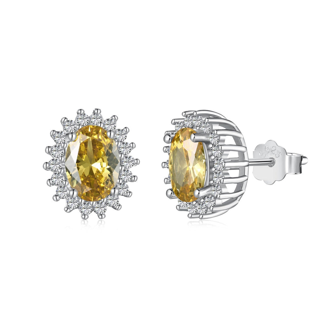 [Amore Jewels]Delicate Radiant Oval Cut Daily Earrings
