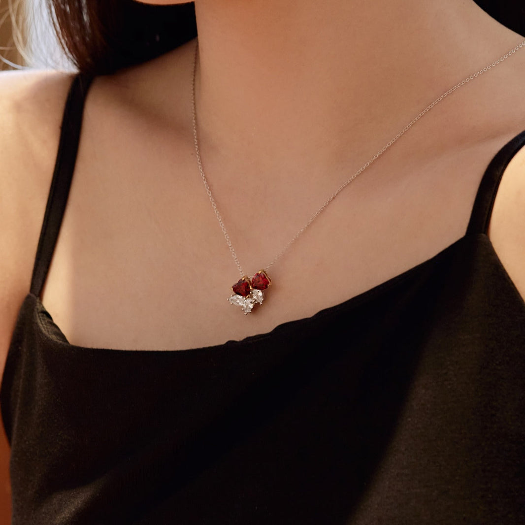 [Amore Jewels]Dainty Red Heart Necklace