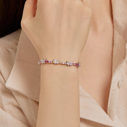 [Amore Jewels]Ornate Colorful Butterfly Shape Round Cut Daily Bracelet