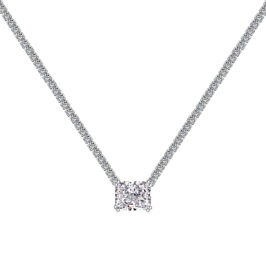 [Amore Jewels]4.0 Carat Elegant Radiant Cut Necklace