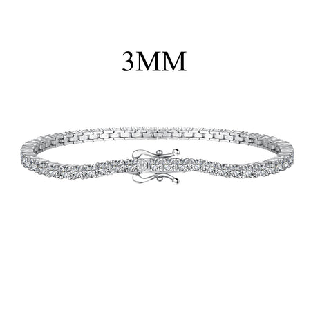 [Amore Jewels]Dainty Charming Round Cut Tennis Bracelet