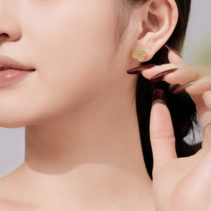 [Amore Jewels]Four Leaf Clover Fashion Earrings