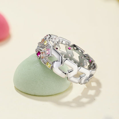 [Amore Jewels]Sparkling Vibrant Emerald Cut Daily Ring