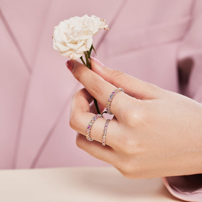 [Amore Jewels]Exquisite Colorful Round Cut Party Ring