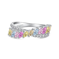 [Amore Jewels]Unique Colorful Marquise Cut Daily Ring