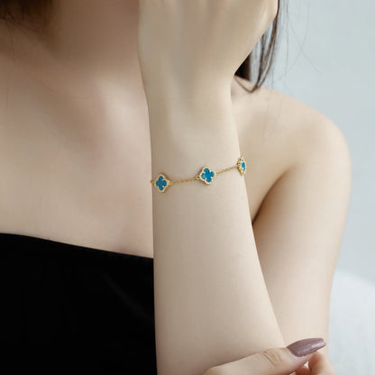 [Amore Jewels]Four-Leaf Clover Exquisite Bracelet