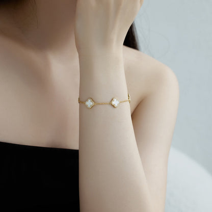 [Amore Jewels]Four-Leaf Clover Exquisite Bracelet