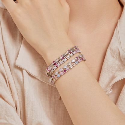 [Amore Jewels]0.25 Carat Radiant Water Drop Shape Daily Bracelet