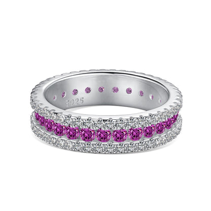 [Amore Jewels]Delicate Colorful Round Cut Daily Ring