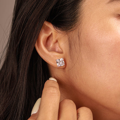 [Amore Jewels]Ornate Square Shape Earrings
