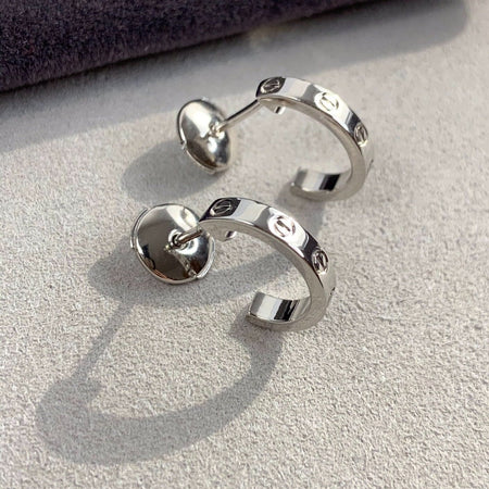 [Amore Jewels]LOVE EARRINGS 2.65MM SILVER