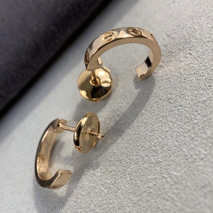 [Amore Jewels]LOVE EARRINGS 2.65MM PINK GOLD