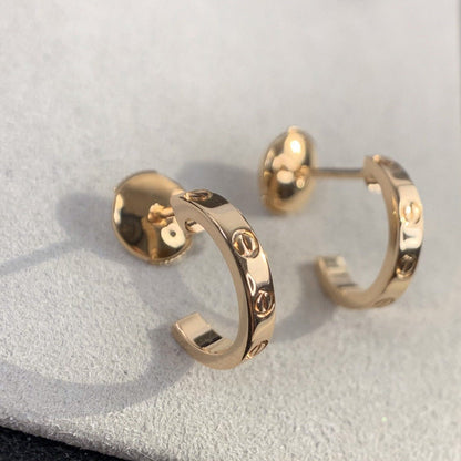 [Amore Jewels]LOVE EARRINGS 2.65MM PINK GOLD