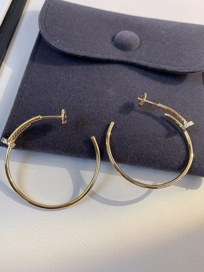 [Amore Jewels]JUSTE EARRINGS GOLD DIAMONDS 1.8MM