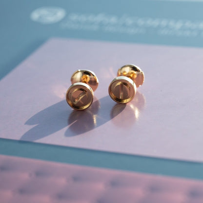 [Amore Jewels]LOVE EARRINGS PINK GOLD 10MM
