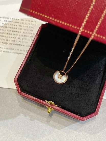[Amore Jewels]AMULETTE ROSE GOLD MOP NECKLACE