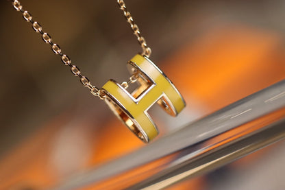 [Amore Jewels]POP H PEDANT PINK GOLD