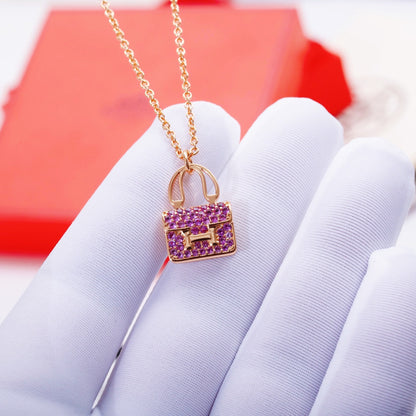 [Amore Jewels]CONSTANCE PEDANT PURPLE DIAMOND NECKLACE