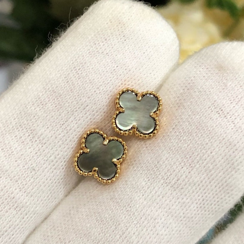 [Amore Jewels]CLOVER MINI GOLD EARRINGS