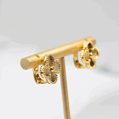 [Amore Jewels]CLOVER MEDIUM 1 MOTIFS LASER EARRINGS