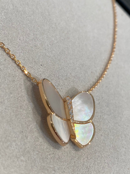 [Amore Jewels]BUTTERFLY GOLD MOP DIAMOND NECKLACE