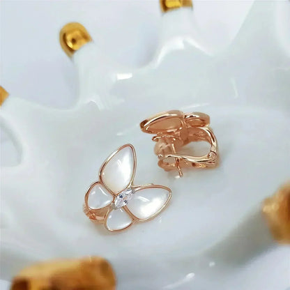 [Amore Jewels]BUTTERFLY MOP DIAMOND EARRINGS