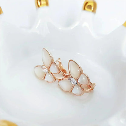 [Amore Jewels]BUTTERFLY MOP DIAMOND EARRINGS