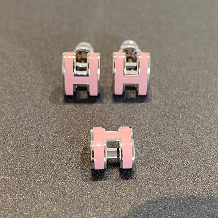 [Amore Jewels]MINI POP H SILVER EARRINGS PINK