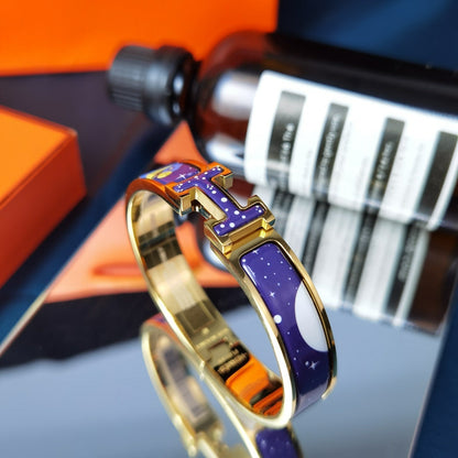 [Amore Jewels]H STAR AND MOON BRACELET 12MM