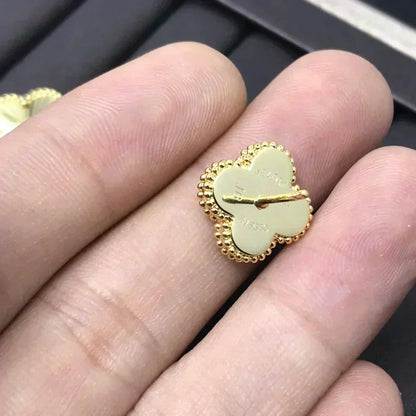 [Amore Jewels]CLOVER MINI 9.5MM LASER EARRINGS