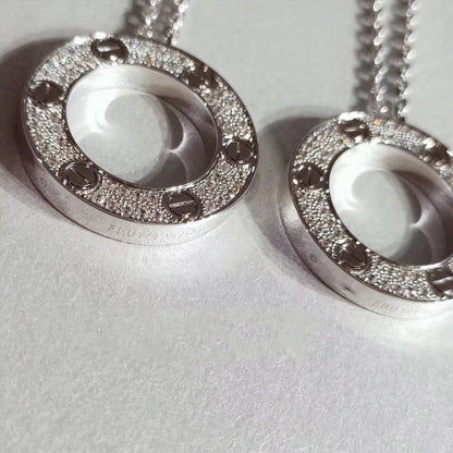 [Amore Jewels]LOVE NECKLACE ADJUSTABLE SILVER