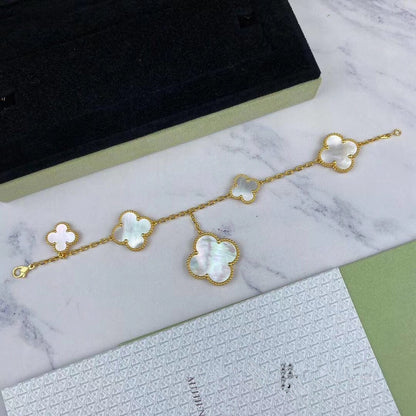 [Amore Jewels]MAGIC CLOVER MOP GOLD BRACELET 5 MOTIFS