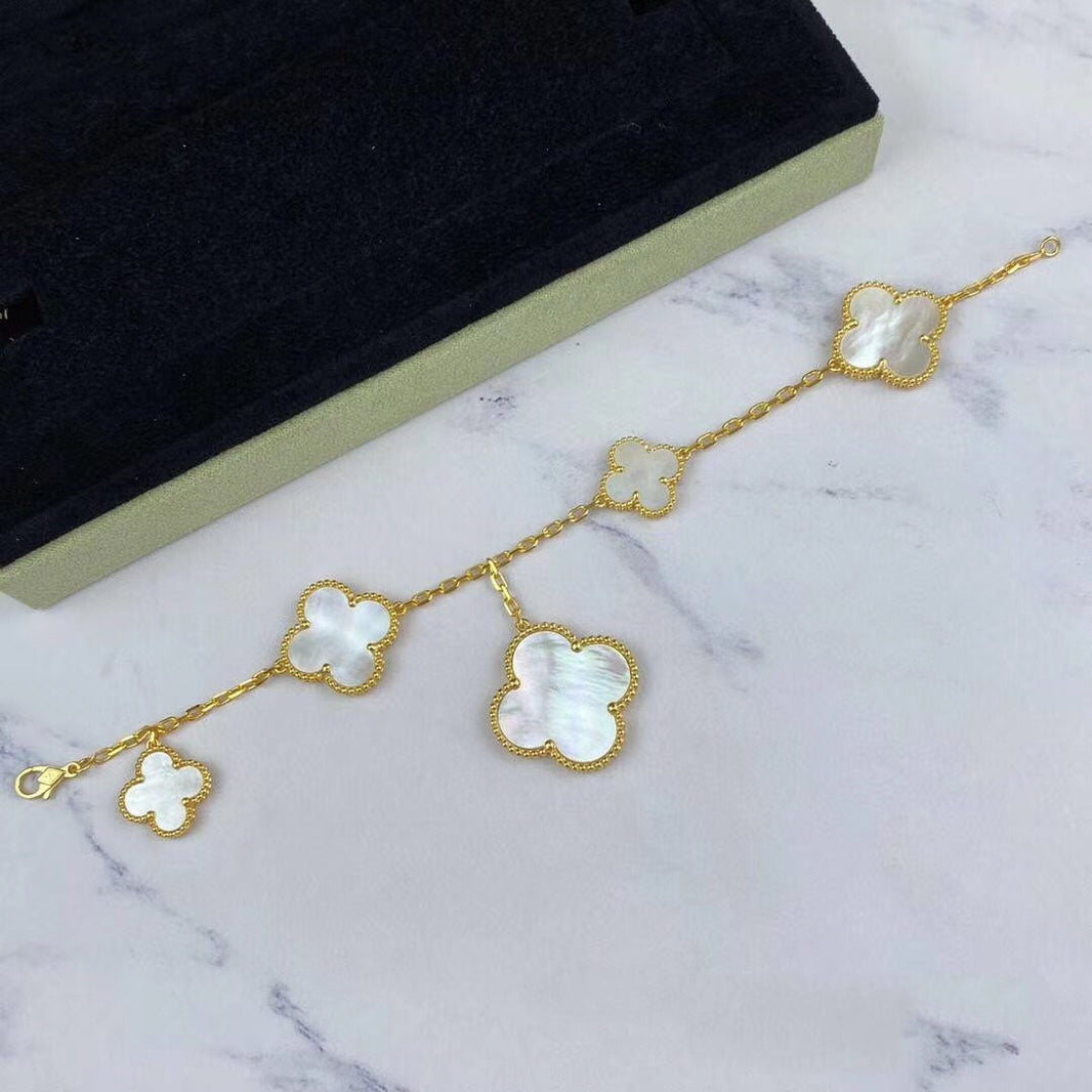 [Amore Jewels]MAGIC CLOVER MOP GOLD BRACELET 5 MOTIFS