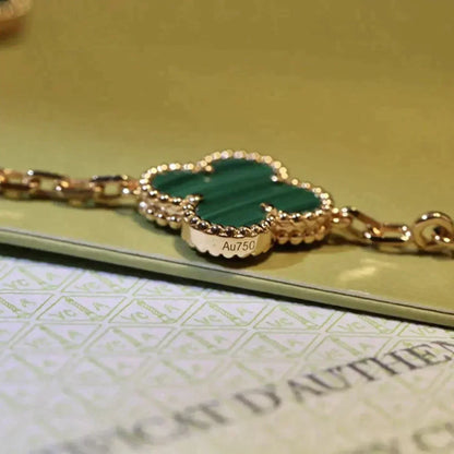 [Amore Jewels] CLOVER 5 MOTIF MALACHITE BRACELET COLLECTION