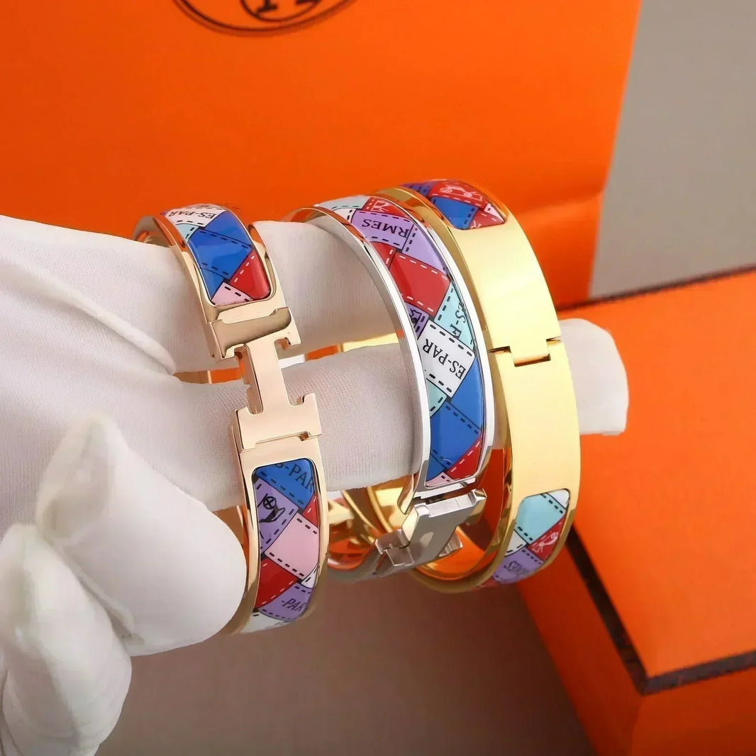 [Amore Jewels]H BRACELET DOTTED BORDER 12MM