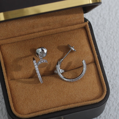 [Amore Jewels]JUSTE EARRINGS 12.75MM SILVER DIAMOND