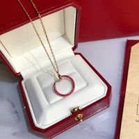 [Amore Jewels]JUSTE NECKLACE GOLD RED DIAMONDS