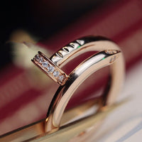 [Amore Jewels]JUSTE RING 2.65MM PINK GOLD DIAMOND