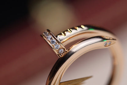 [Amore Jewels]JUSTE RING 2.65MM PINK GOLD DIAMOND