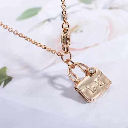 [Amore Jewels]AMULETTE PEDANT ROSE GOLD NECKLACE