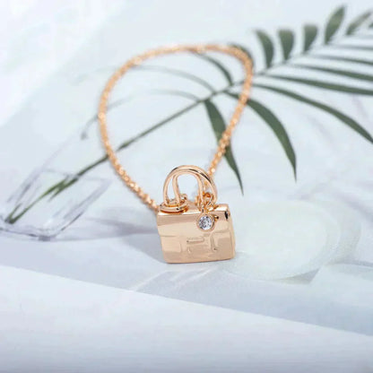 [Amore Jewels]AMULETTE PEDANT ROSE GOLD NECKLACE