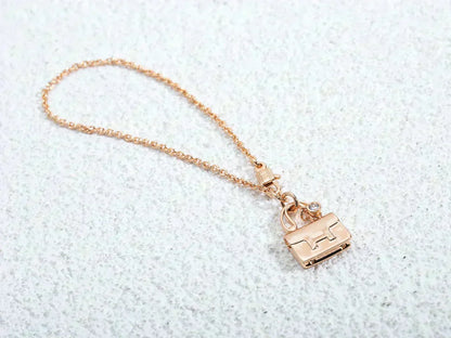 [Amore Jewels]AMULETTE PEDANT ROSE GOLD NECKLACE