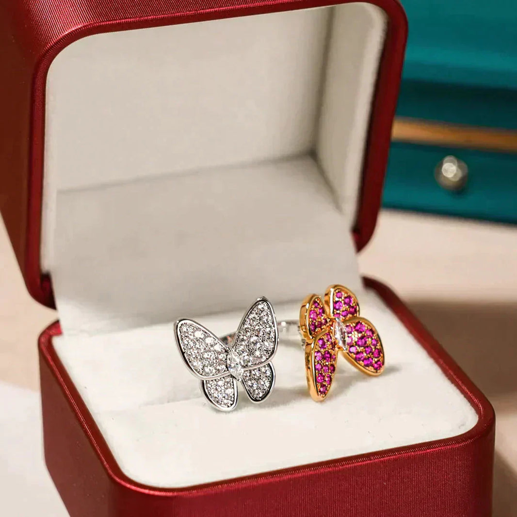 [Amore Jewels]TWIN BUTTERFLY DIAMOND RING