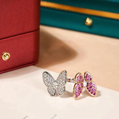 [Amore Jewels]TWIN BUTTERFLY DIAMOND RING