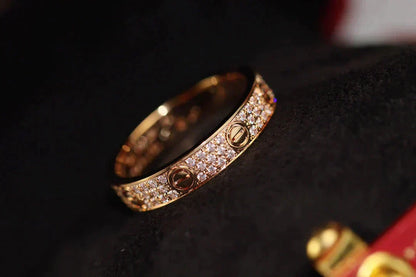 [Amore Jewels]LOVE RING 3.6MM DIAMOND PAVED